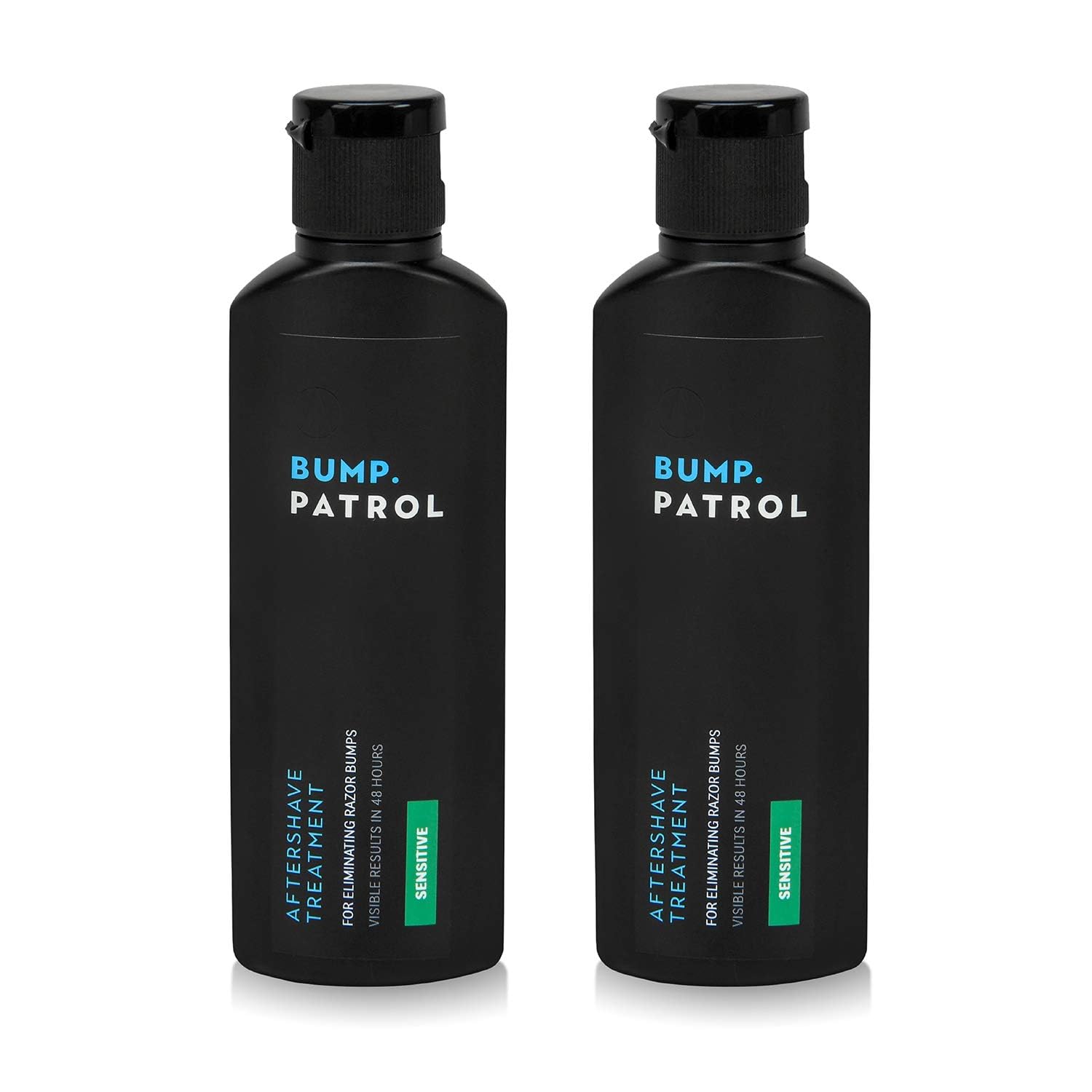 Brand logo of Bump Patrol Sensitive Strength reinforces trusted aftershave identity.