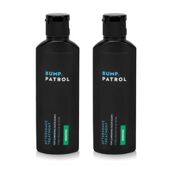 Brand logo of Bump Patrol Sensitive Strength reinforces trusted aftershave identity.
