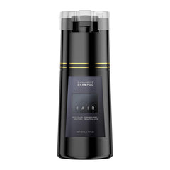 Bupposes Black Dye Shampoo bottle front view, ideal for gray coverage.