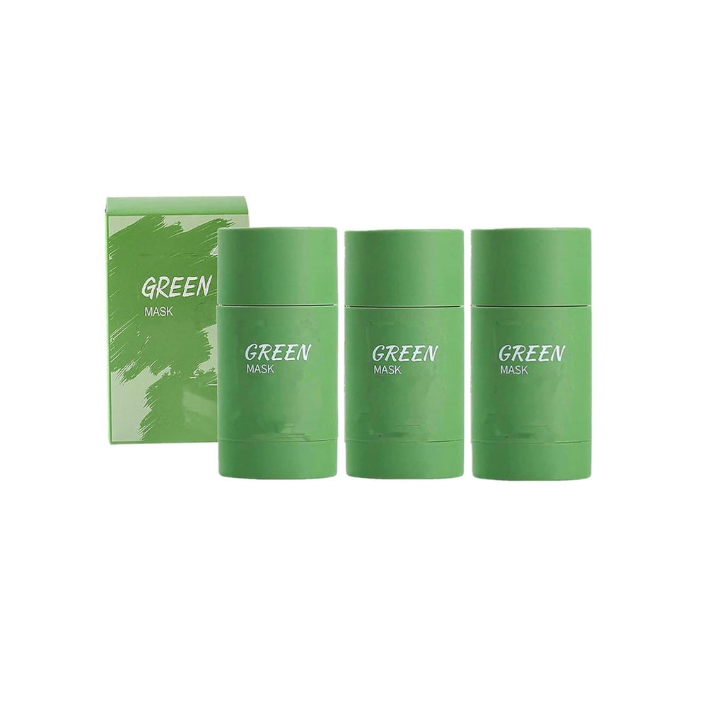 Bupposes Green Tea Mask Stick in compact design for on-the-go cleansing and moisture.