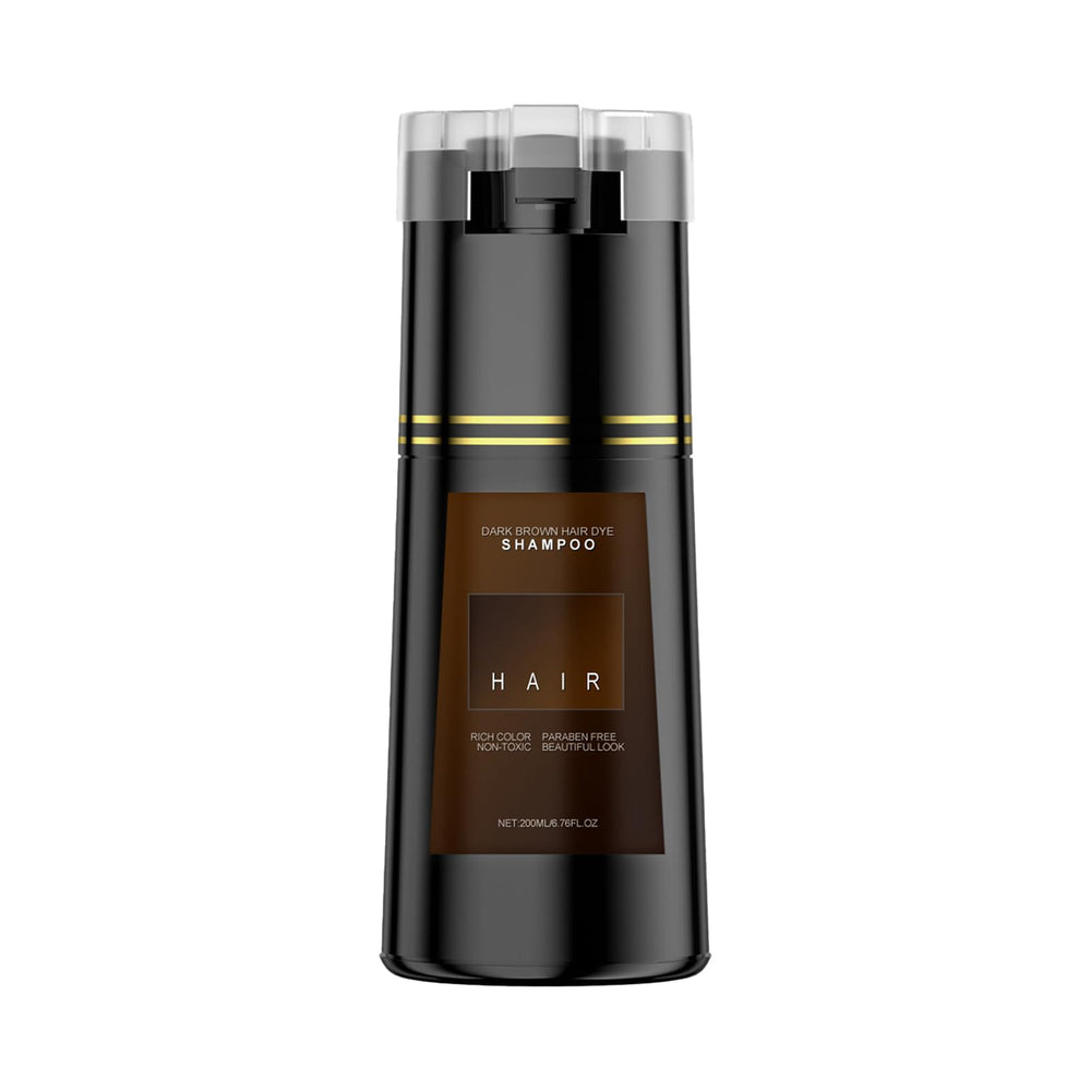 Bupposes Natural Brown Hair Color Shampoo packaging shows convenient at-home color.