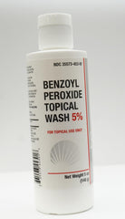 BurelPharma benzoyl peroxide face wash 5oz size ideal for daily use.