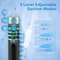 B.urHero Ear Vacuum Remover safe, comfortable head promotes painless removal.