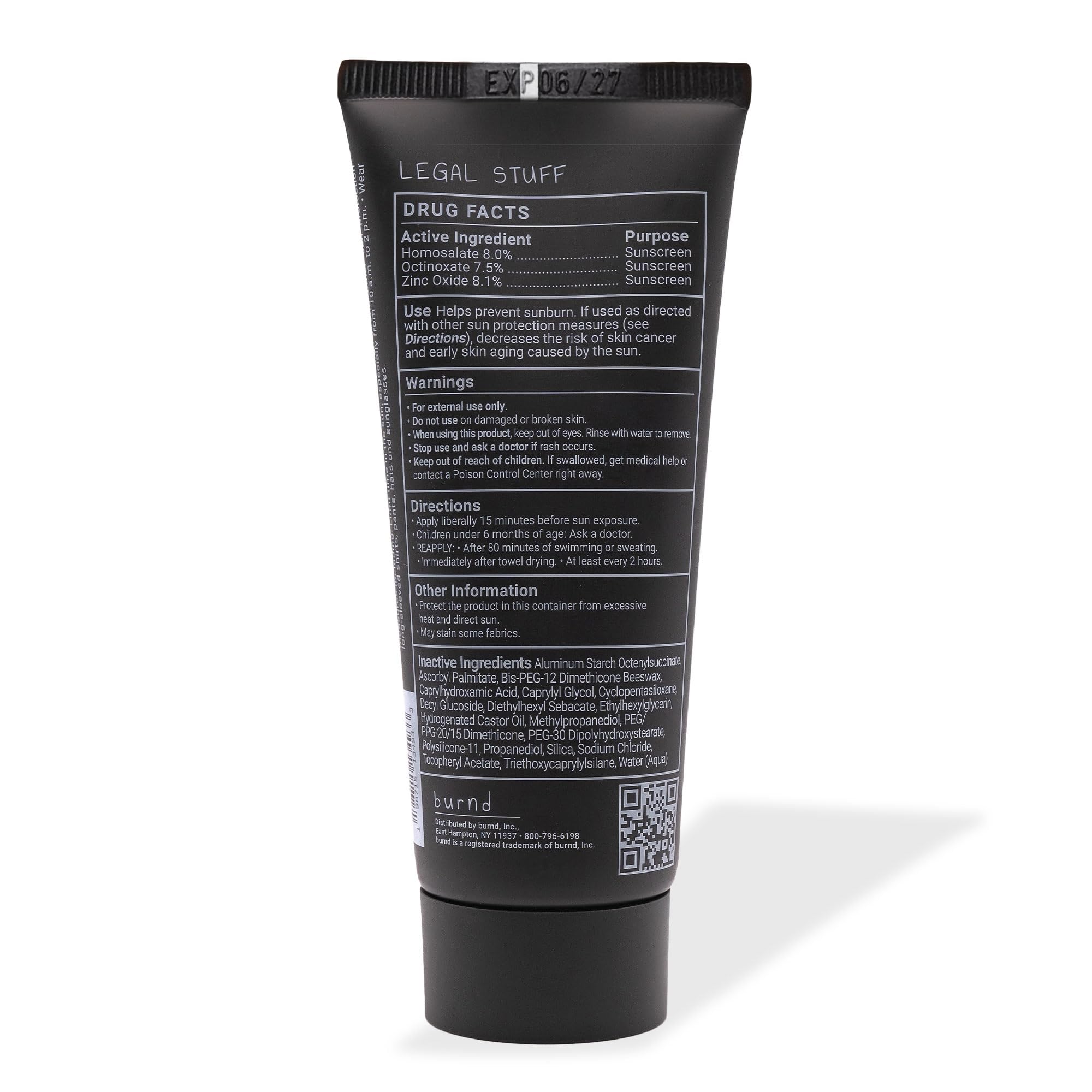 burnd SPF41 packaging shown for active outdoor adventures