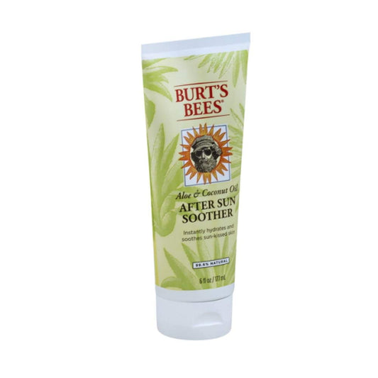 Burt's Bees Aloe After Sun Soother texture shown as light, fast-absorbing cream