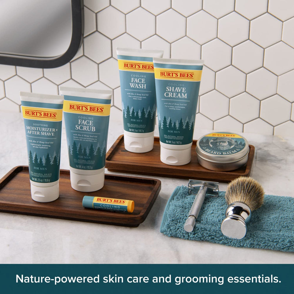 Burt's Bees aloe on the label signaling soothing moisture during prep.