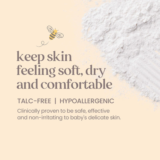 Burt's Bees Baby Dusting Powder pour demonstrates even application