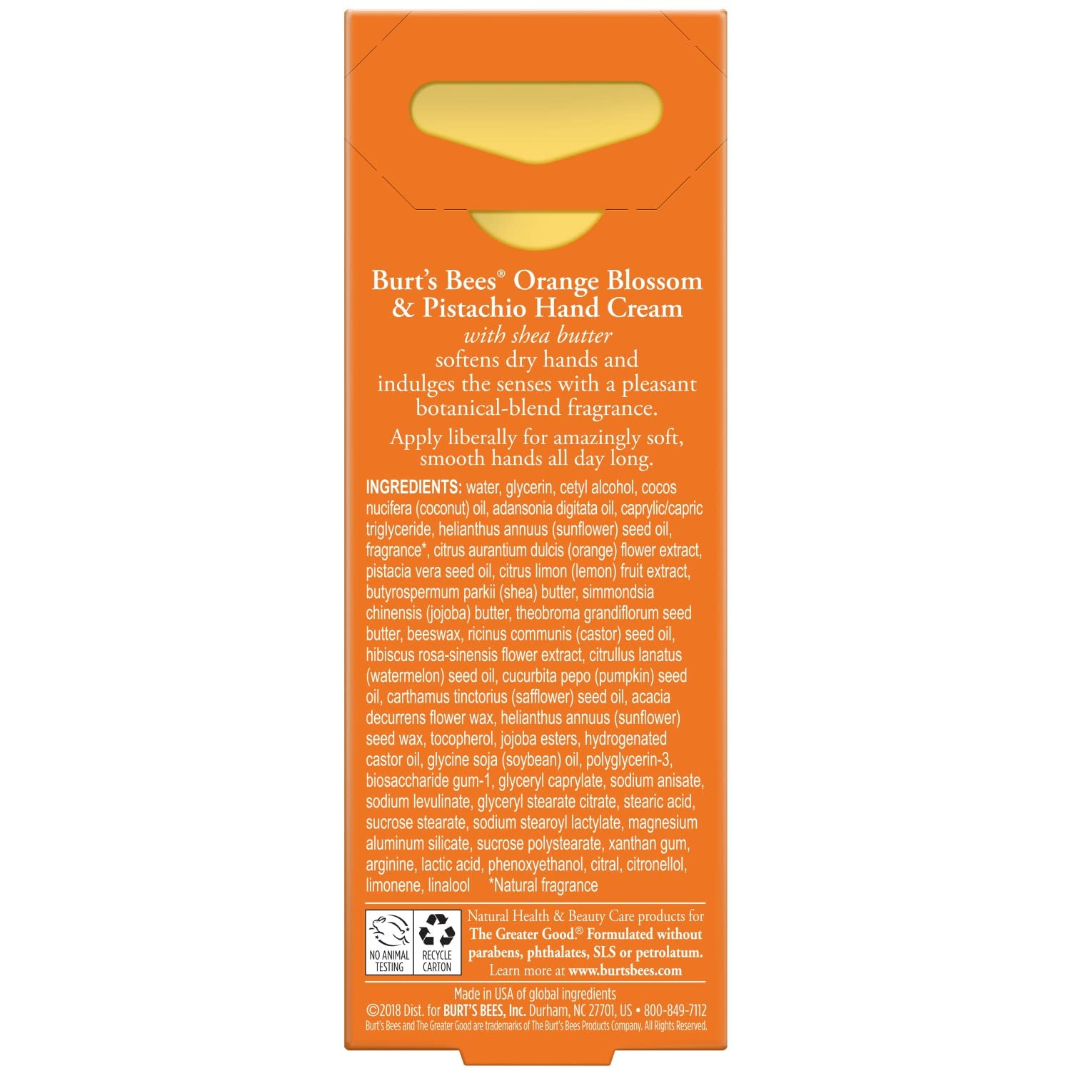 Burt's Bees formula with baobab and pumpkin seed oils for nourishment.