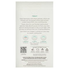 Discreet Burts Bees patch on skin during day-to-day use.