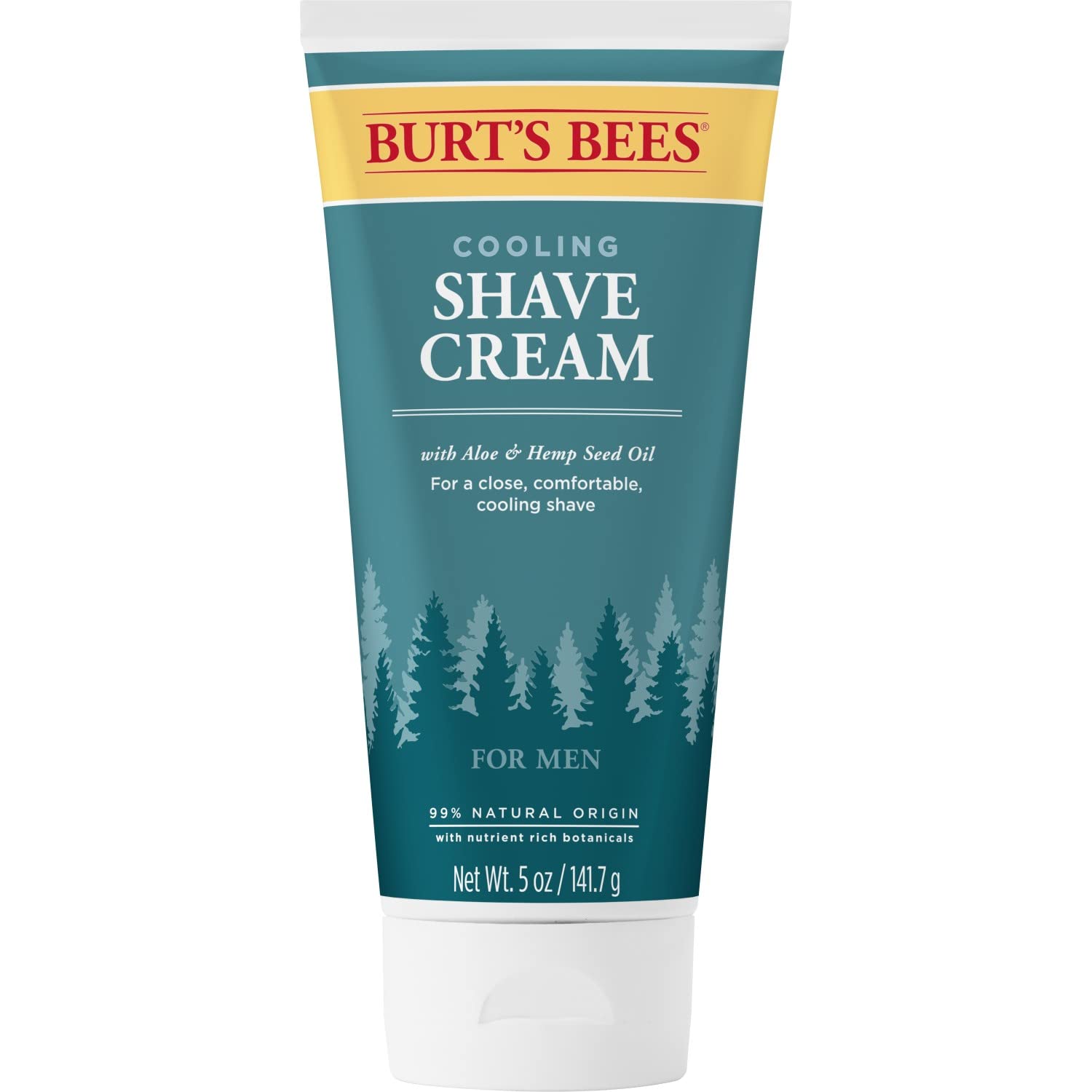 Burt's Bees Cooling Shave Cream foam closeup for a smooth, refreshing shave.