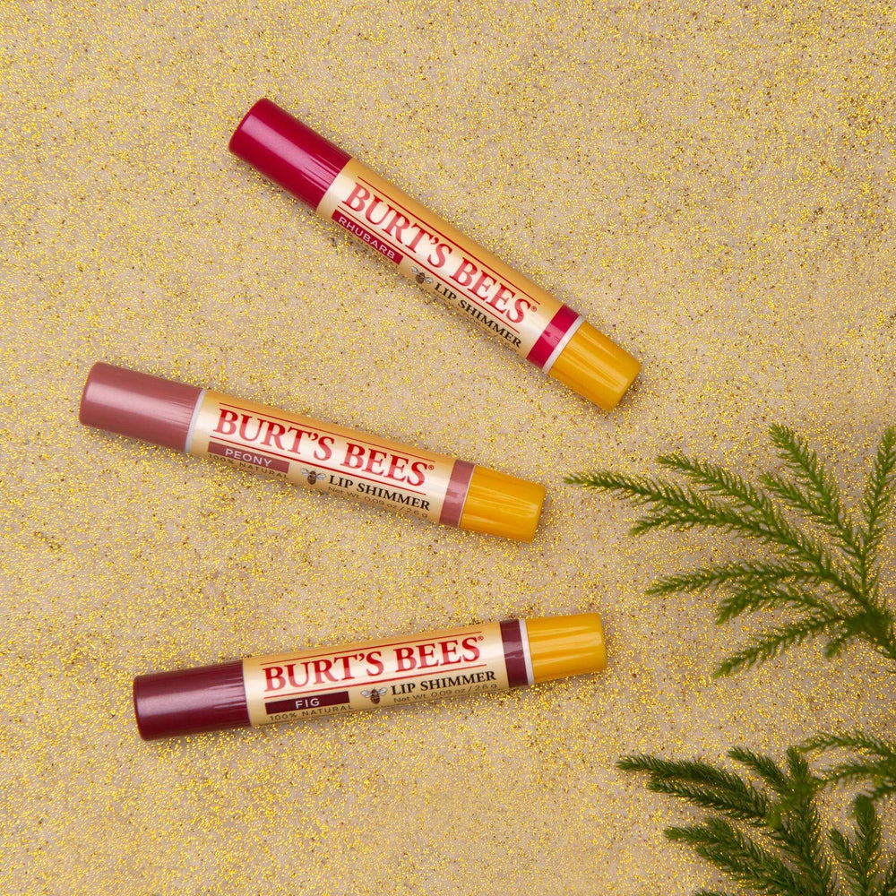 Burt's Bees Lip Shimmer Fig shade tube for subtle warmth and moisture