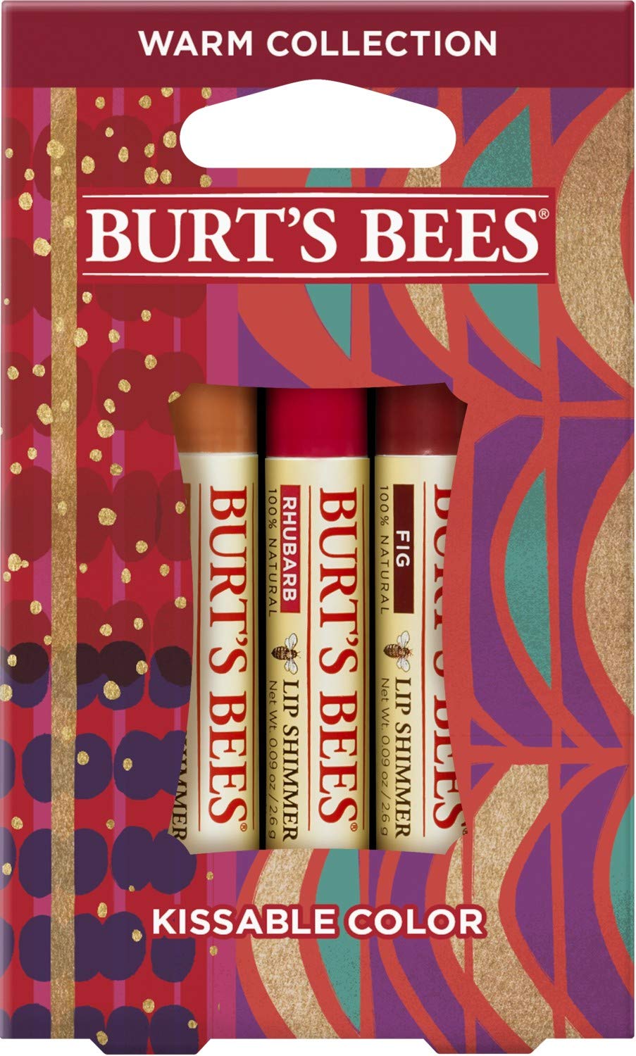Brand Burt's Bees Kissable Color Gift Set packaging for holiday gifting