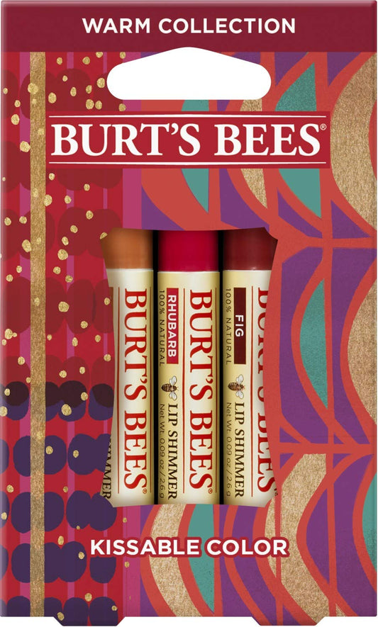 Brand Burt's Bees Kissable Color Gift Set packaging for holiday gifting
