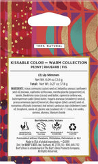Burt's Bees Lip Shimmer Rhubarb shade tube for vibrant yet soft lips