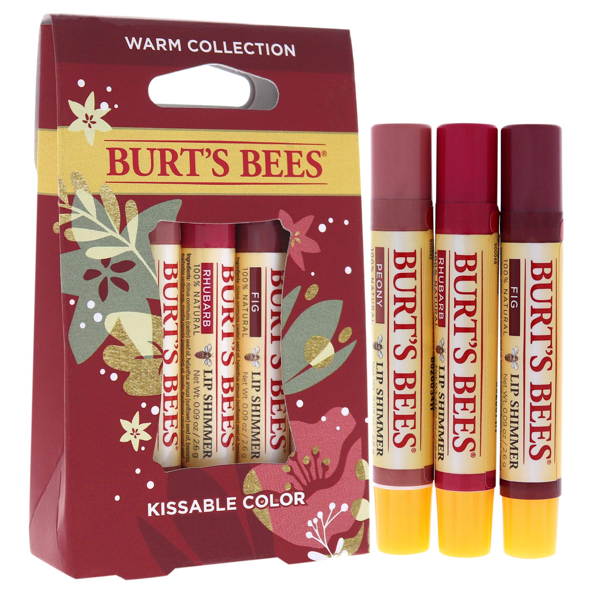 Burt's Bees Kissable Color Warm Fig Lip Shimmer provides deeper warmth with conditioning care