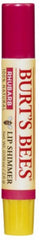 Burt's Bees Lip Shimmer Rhubarb: rosy tint with subtle shine for on-the-go touch-ups.