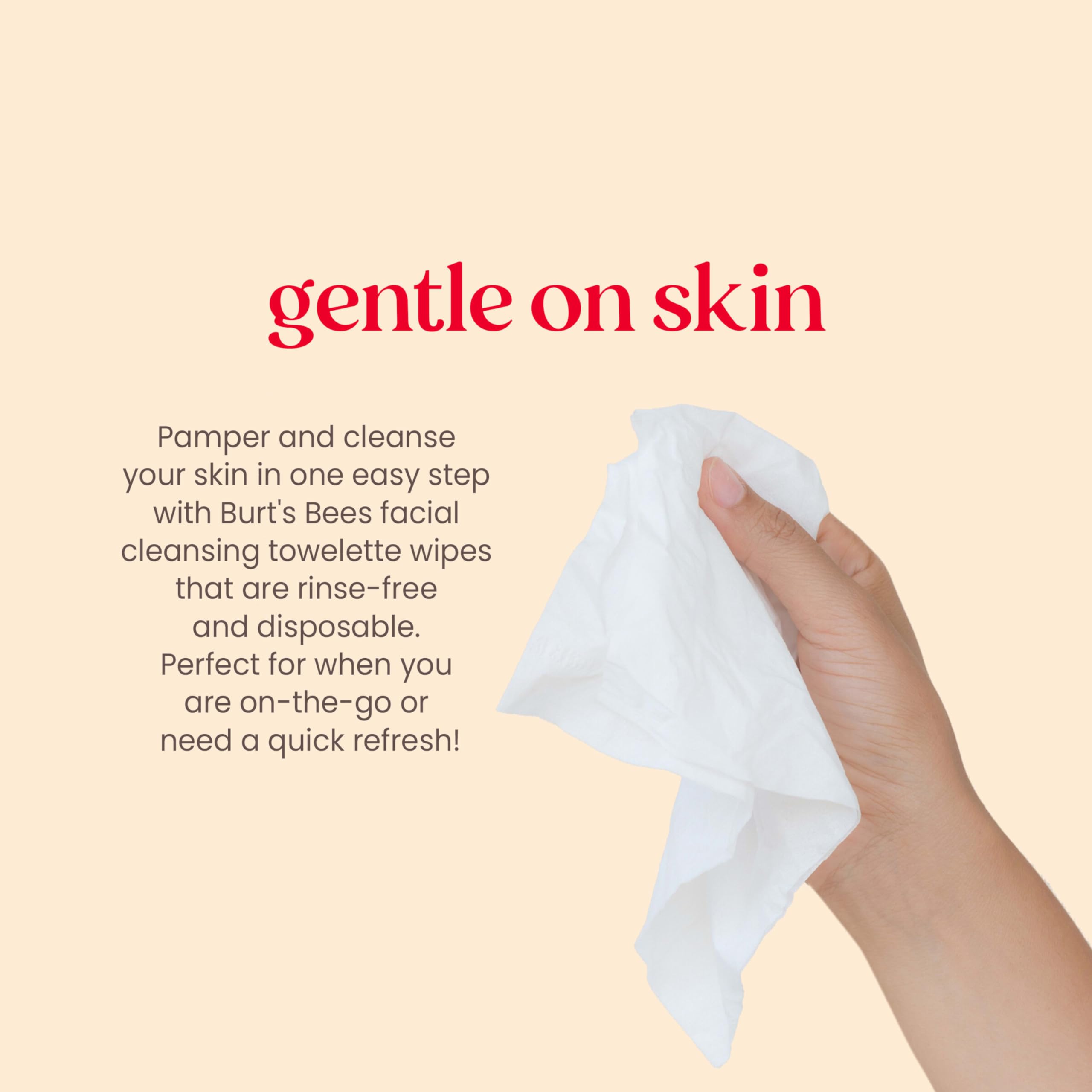 Burt's Bees makeup removal wipes close-up ready to remove makeup gently
