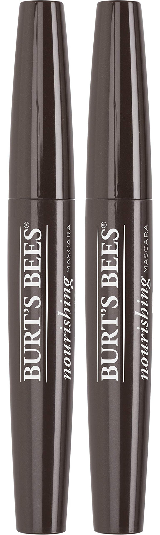 Burt's Bees mascara classic black bottle with wand nourishes lashes for natural definition.