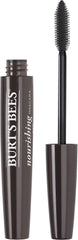 Burt's Bees nourishing mascara shows jojoba oil and glycerin for lash comfort.