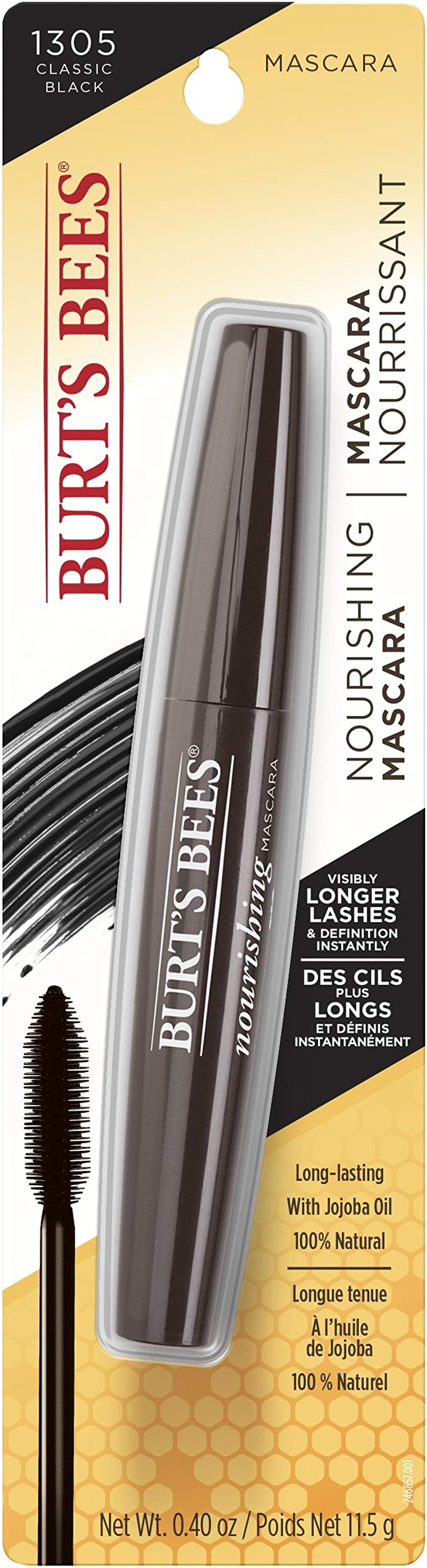 Safe for sensitive eyes and contact lens wearers using Burt's Bees mascara.