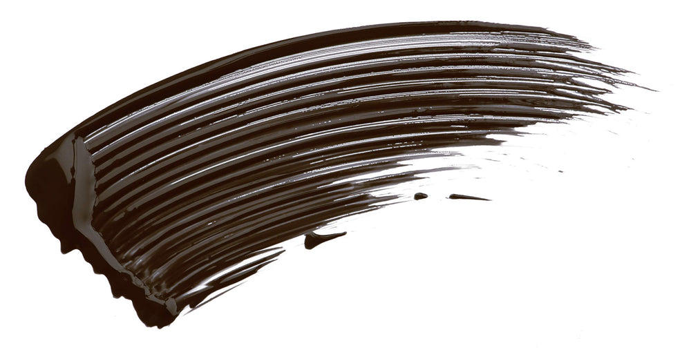 Burt's Bees mascara Black Brown on lashes highlighting natural color payoff.