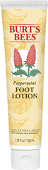 Burt's Bees Peppermint Oil Foot Lotion bottle offers cooling relief for tired feet.
