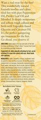 Minty Burt's Bees foot lotion helps relax feet after a long day.
