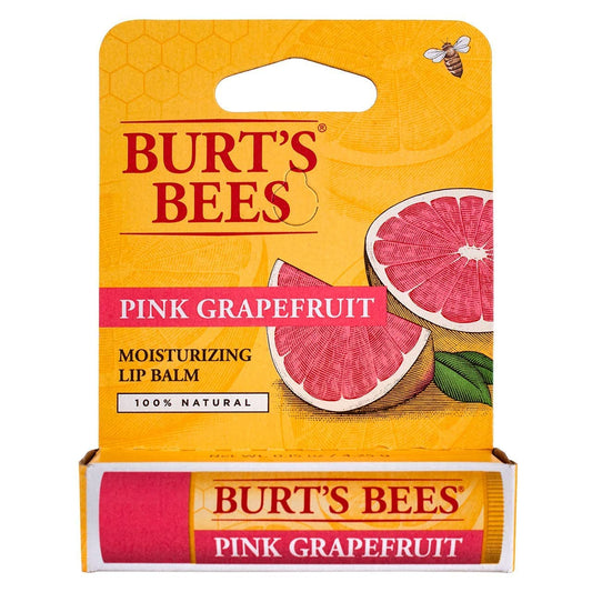Burt's Bees Pink Grapefruit lip balm pack of eight tubes for sharing.