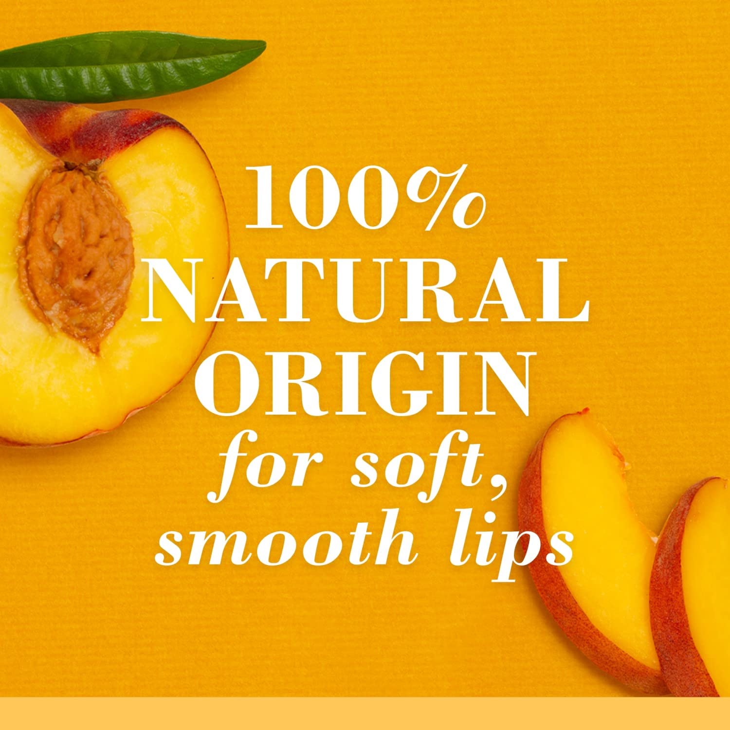 Burt's Bees Squeezy peach hue on tube shows travel-friendly color