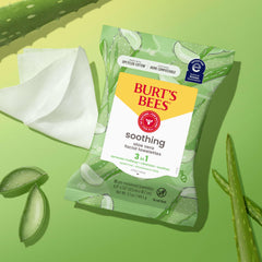 Burt's Bees wipes depicted for compact counter storage and travel