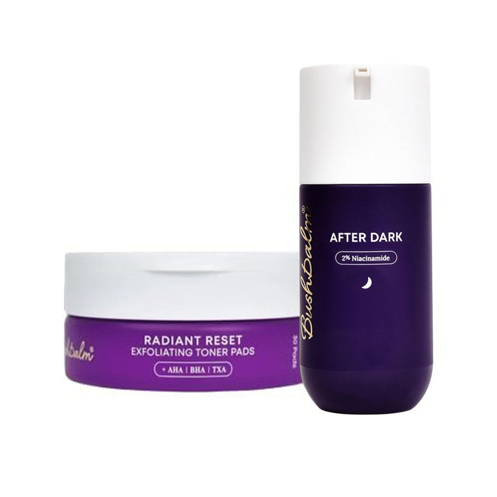 Bushbalm After Dark Brightening Gel bottle for nightly routine