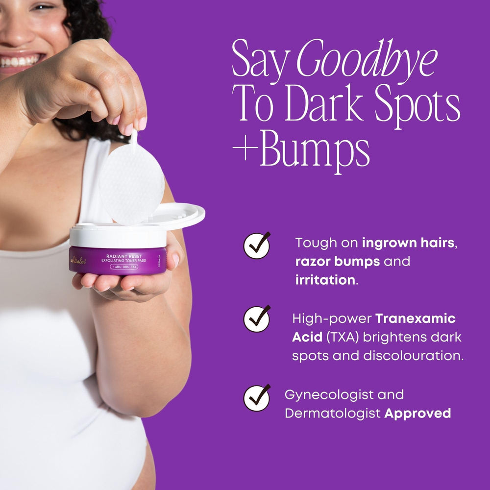 Bushbalm pads applied to bikini area for targeted care