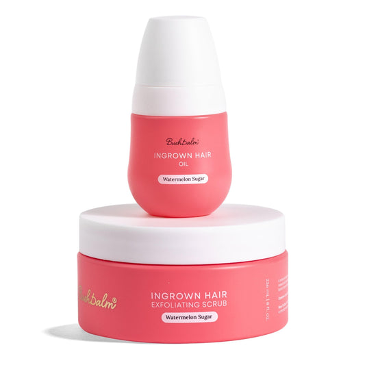 Bushbalm Ingrown Hair Oil 30 ml bottle for soothing post-shave skin.
