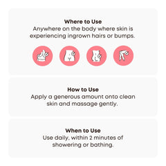 Bushbalm Ingrown Hair Oil pump-applicator in hand for easy application.