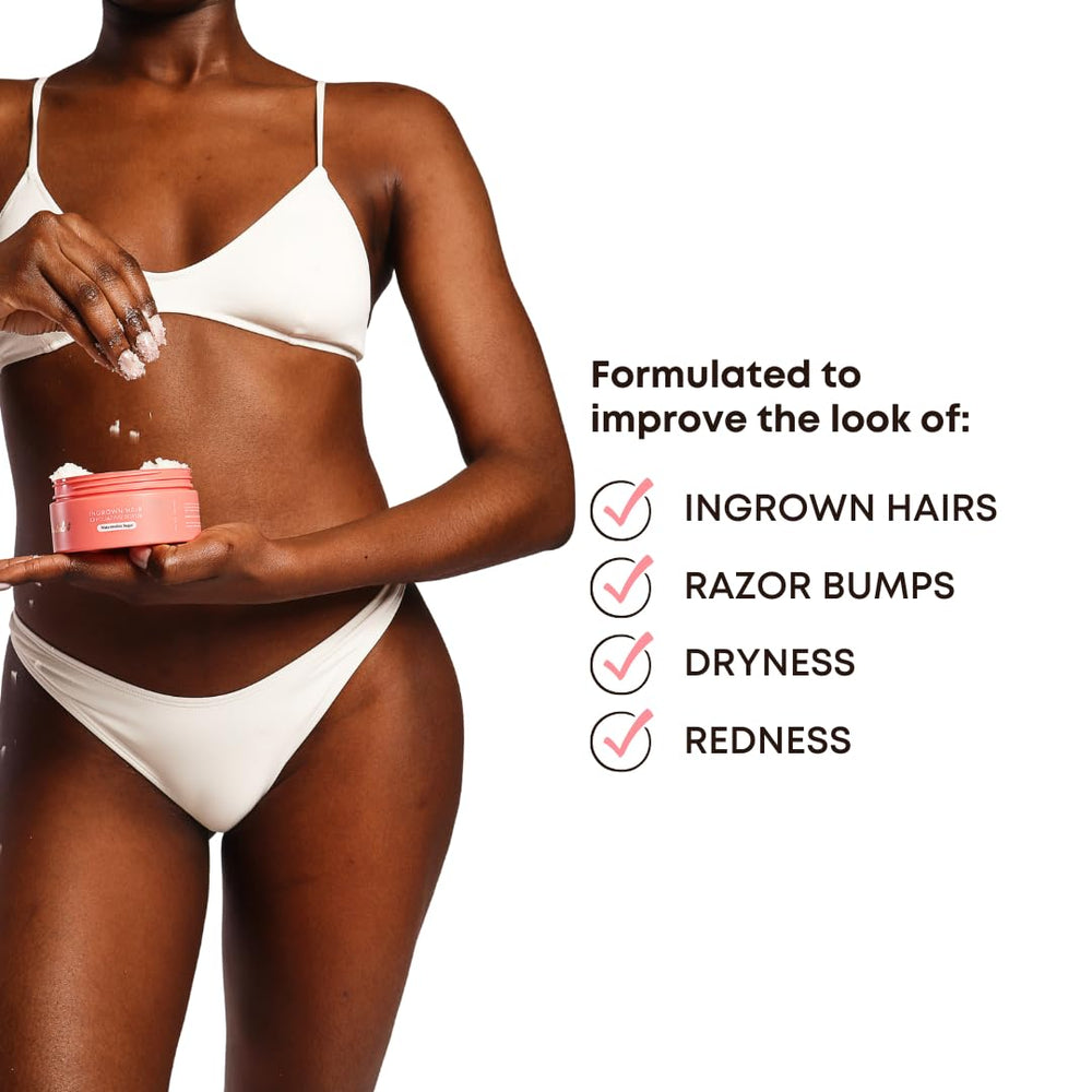 Bushbalm Scrub on skin during application promotes radiant, smooth skin.