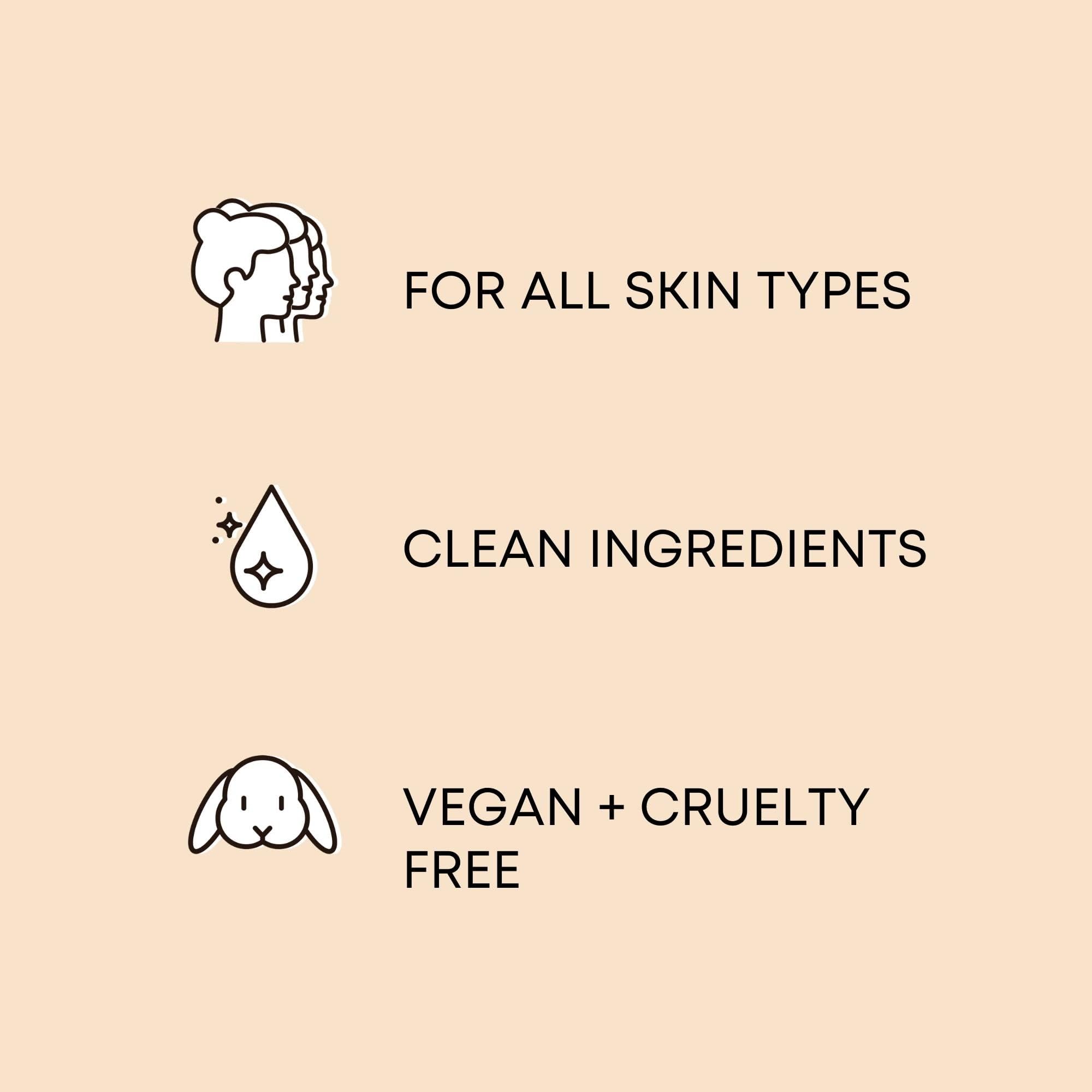 Ingredient lineup highlights natural botanicals supporting skin comfort.
