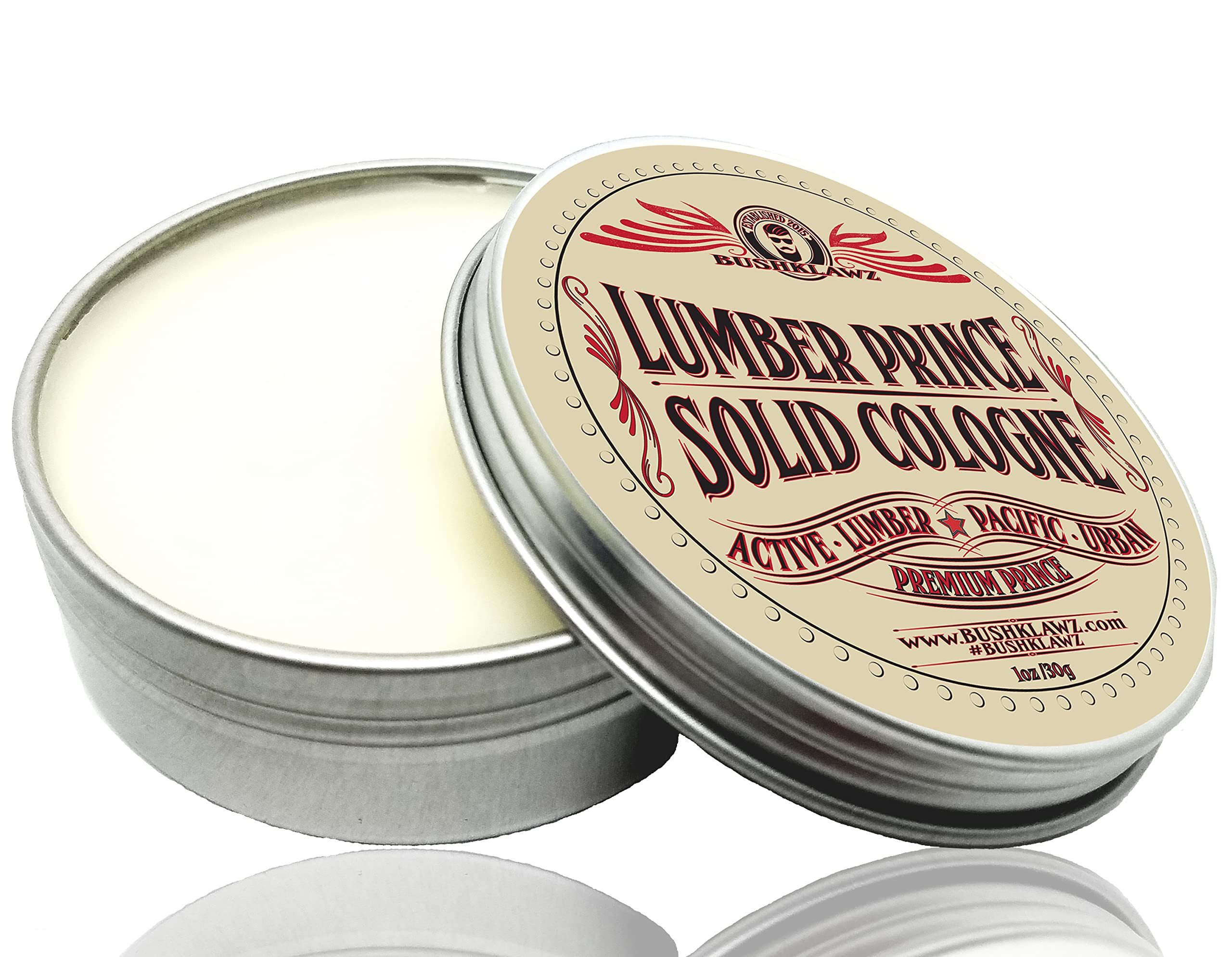 BushKlawz Premium Prince solid cologne applies easily to pulse points.