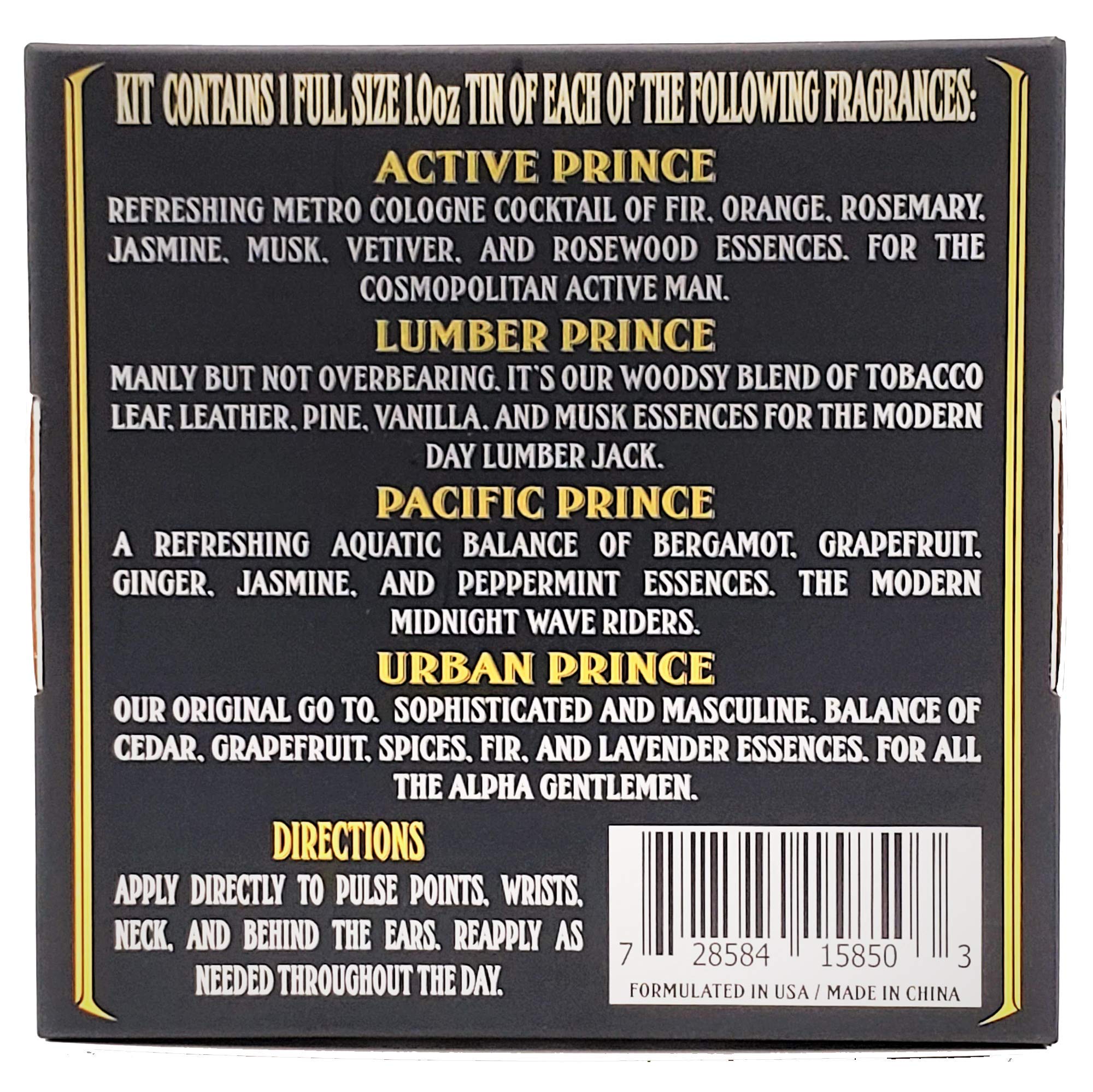 BushKlawz Premium Prince travel tin fits gym bag or briefcase.