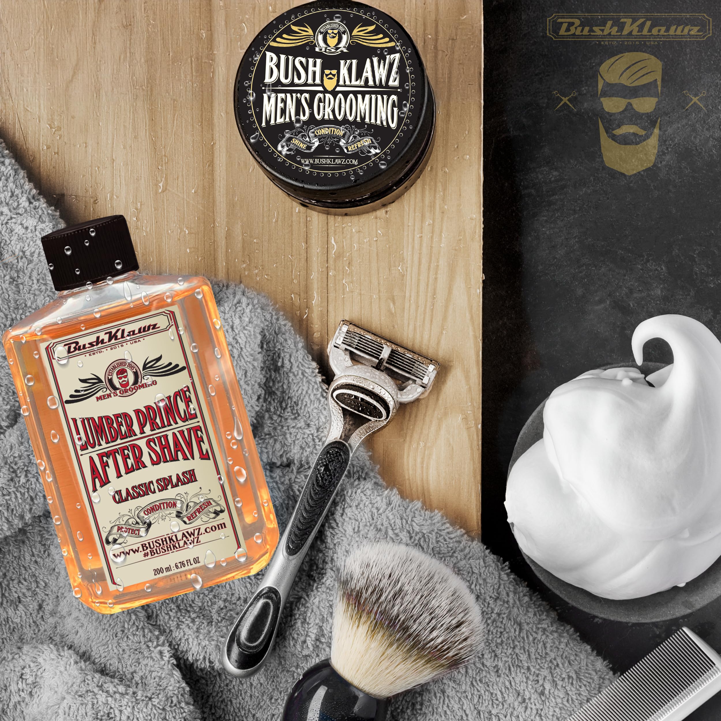 BushKlawz Urban Prince aftershave bottle offering a modern, city-inspired grooming scent.