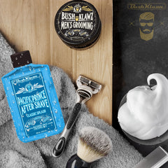 BushKlawz Urban Prince skin soothing image for sensitive skin post-shave.