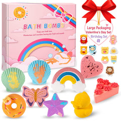 BusyMouth 9XXL bath bombs gift set with decorative box packaging