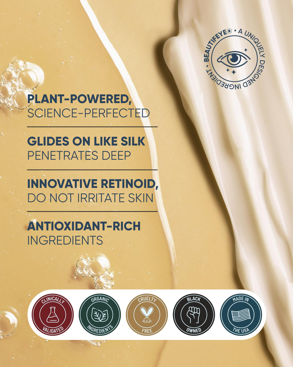 Buttah Eye Cream application close-up demonstrating soothing care
