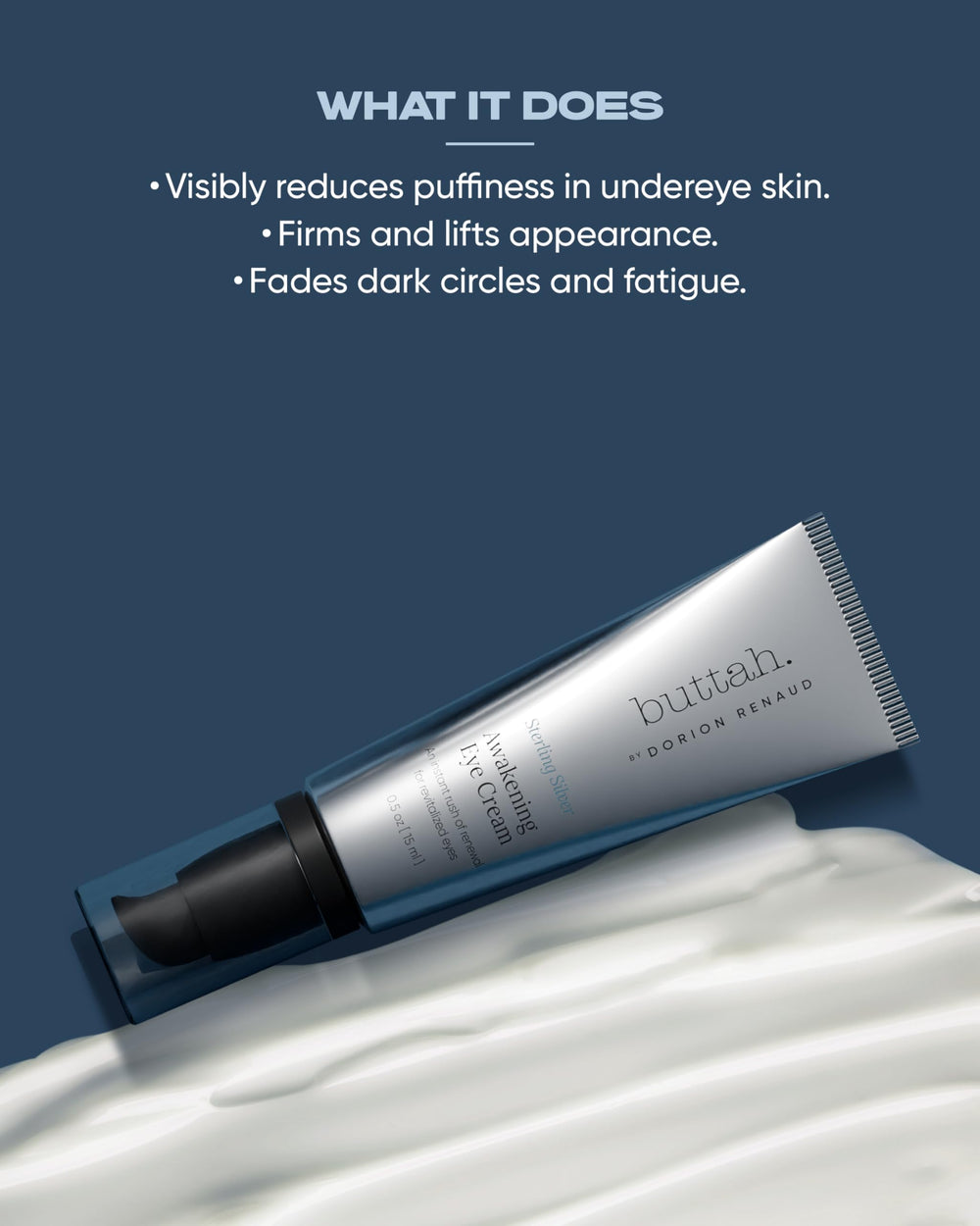Buttah Eye Cream packaging box highlights premium nourishment