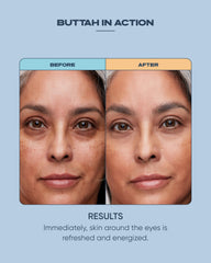 Buttah Eye Cream skin glow after application suggests radiance