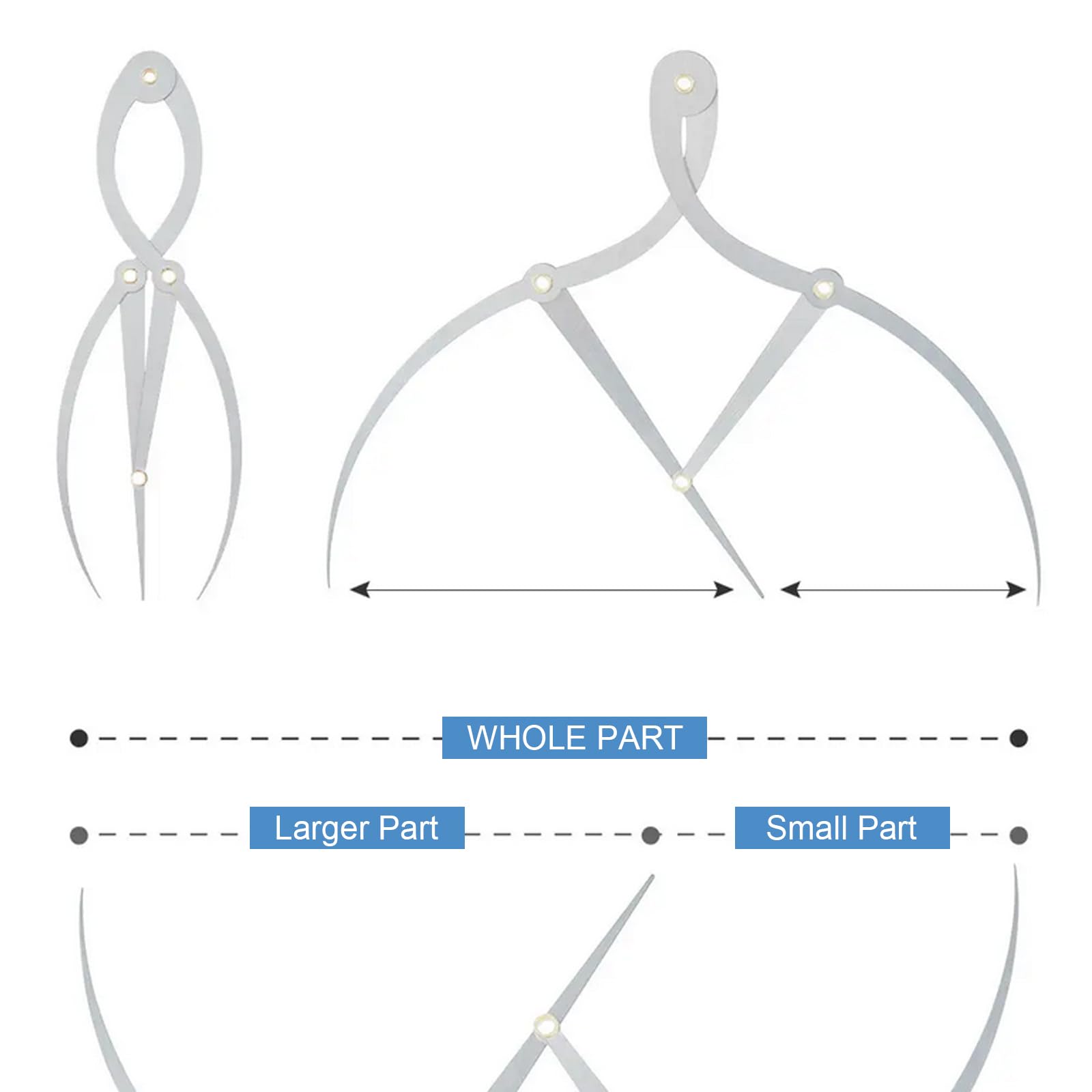 Buulea 1:1.618 ratio brow ruler for proportional brow shaping