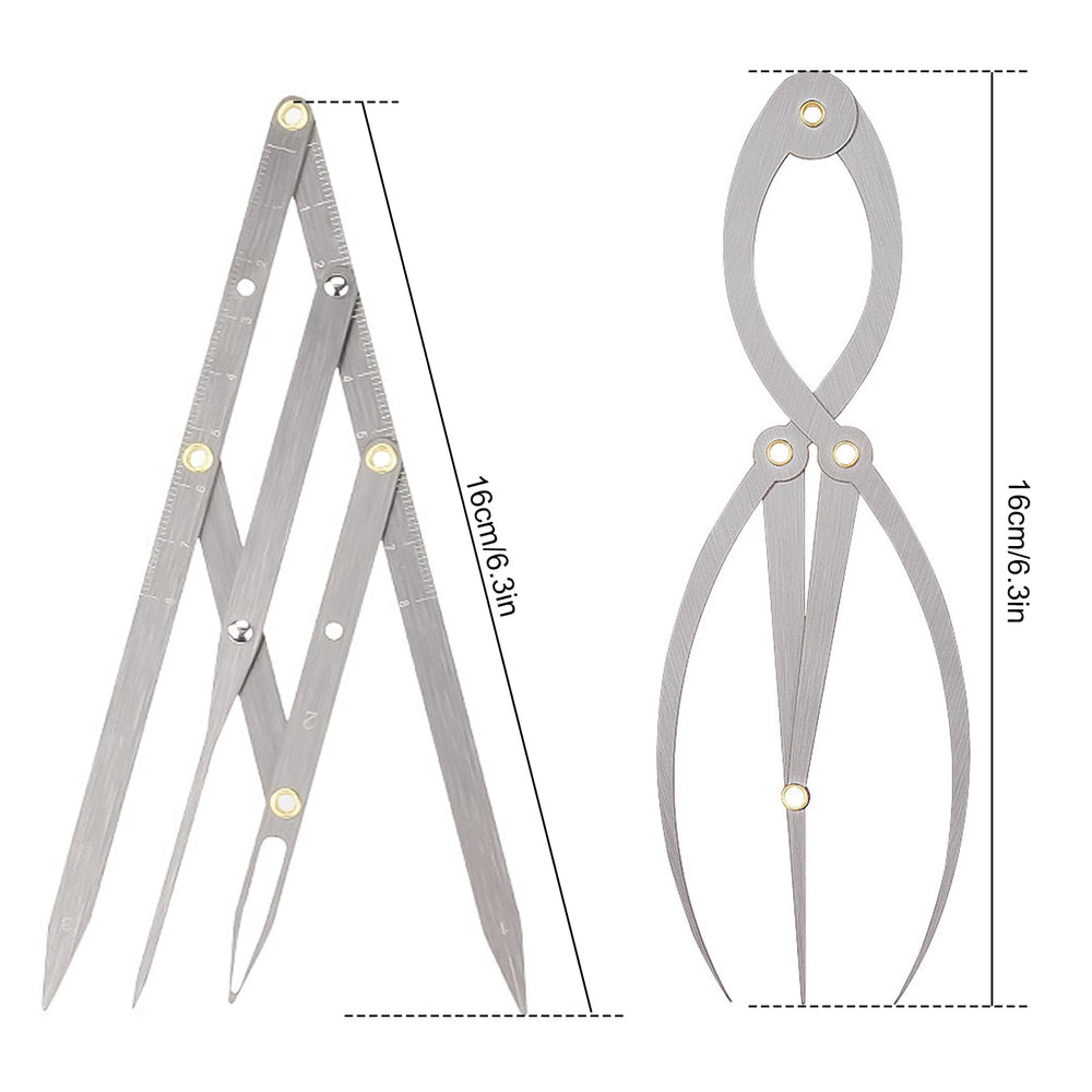 Buulea stainless steel brow caliper with frosted finish