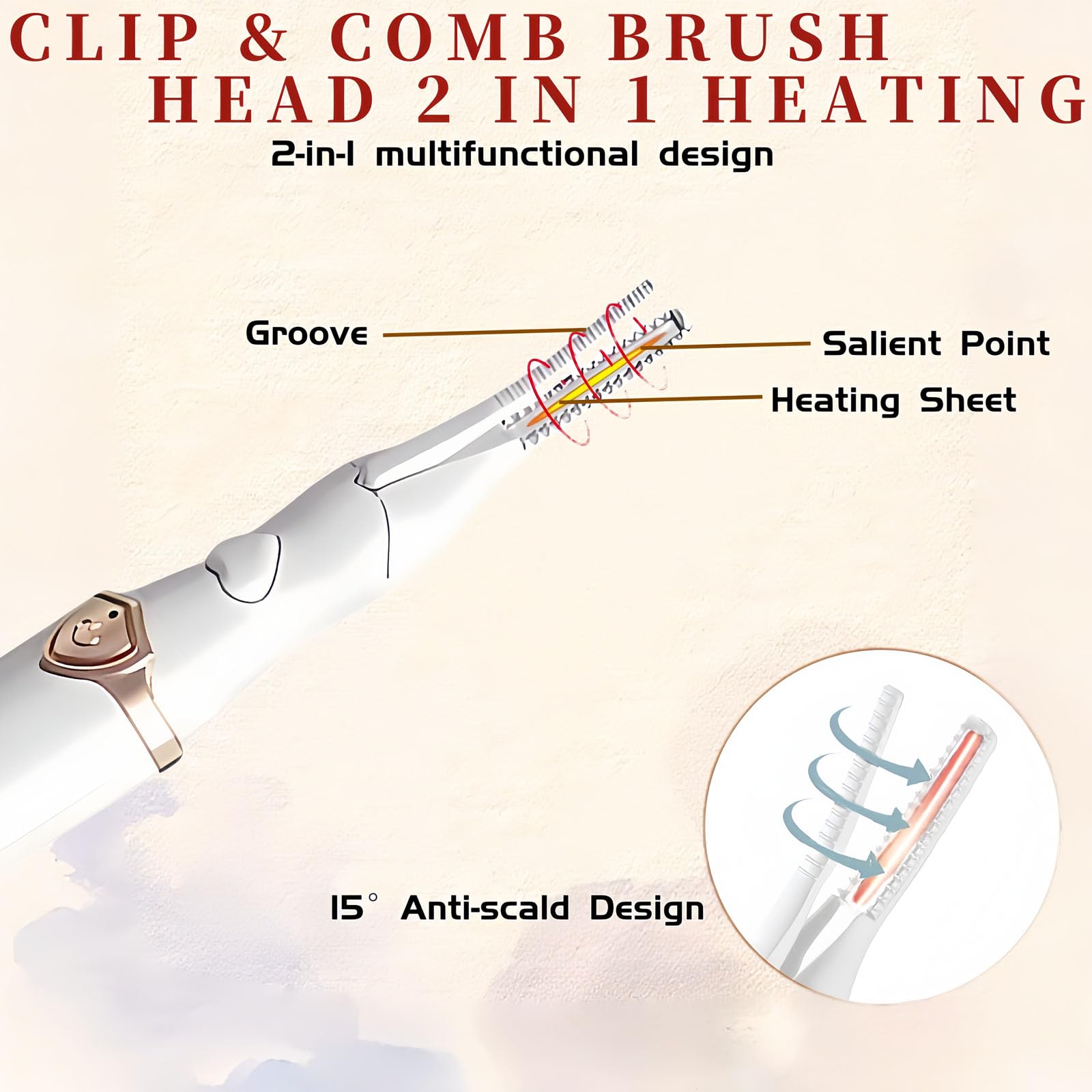 BUV heated curler demonstrates 8-second heating for a long-lasting curl