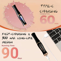 BUV compact curler fits in purse for quick touch-ups.