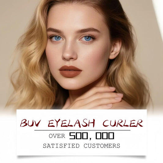 BUV heated eyelash curler with LED display shows precise temperature.
