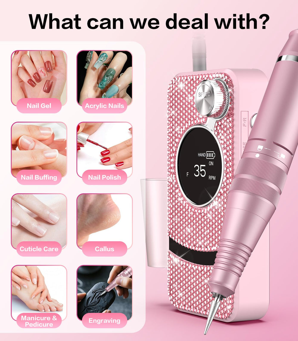Buways compact travel nail file fits in hand for on-the-go touch-ups.